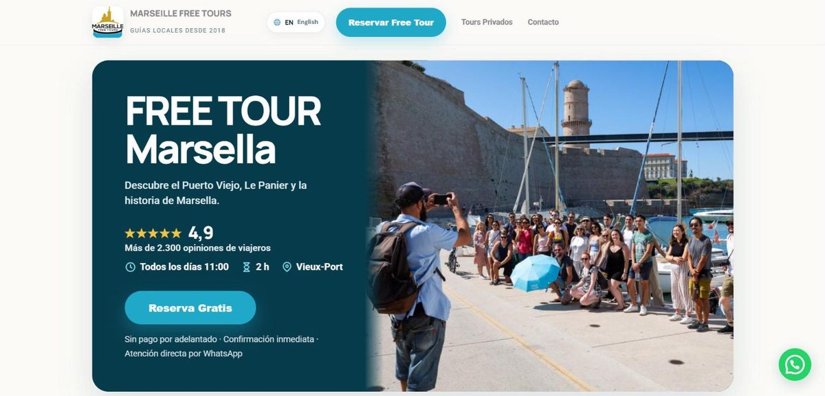 Web de Marseille Free Walking Tour en español