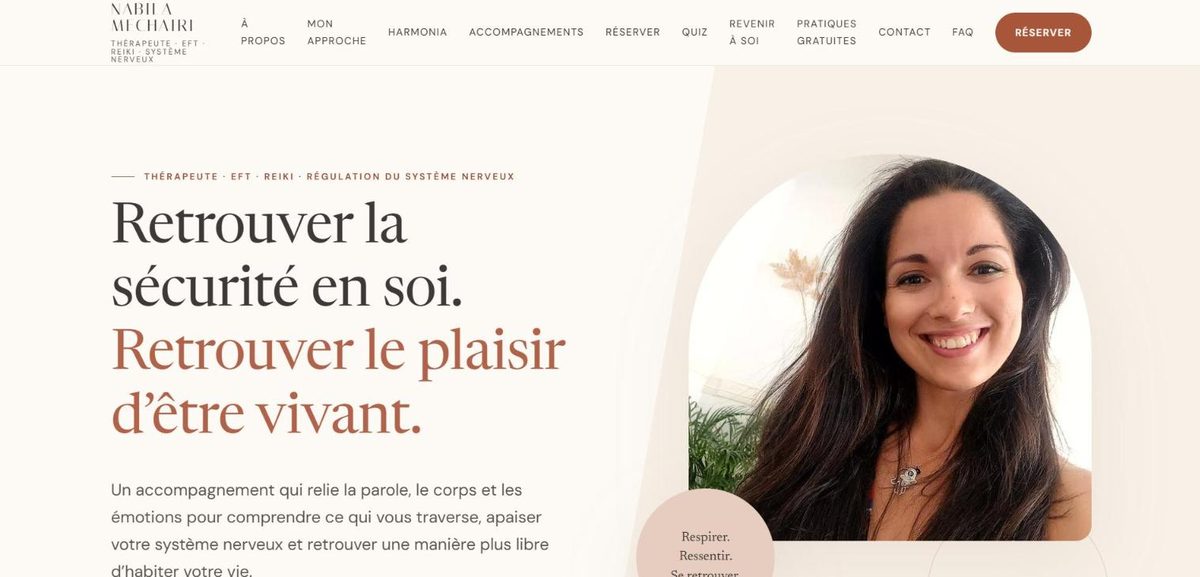 Web de Nabila Mechairi, terapeuta integrativa en Marsella